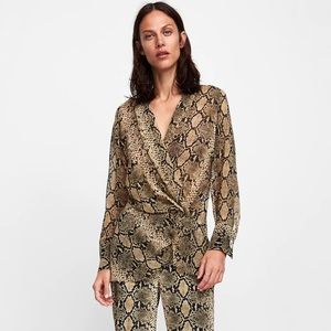 Zara Snake Print Blouse